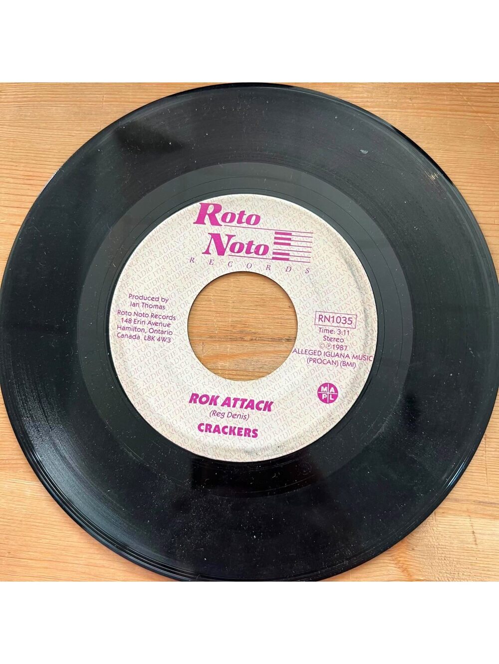 Crackers - Rok Attack/Your Turn to Cry 45rpm VG+ R08